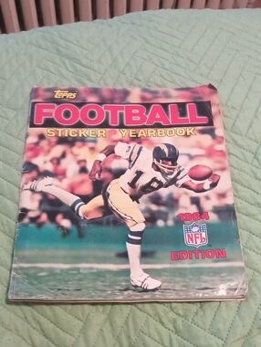 Topps Football Sticker Yearbook - Pink and Teal Cover